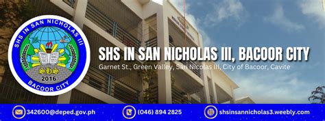 DepEd Tayo SHS in San Nicholas III, Bacoor City.
